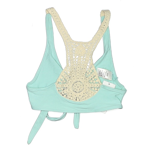 NWT L*Space Aqua Green Crochet Back Bikini Top🤍💙💚 - Picture 2 of 9